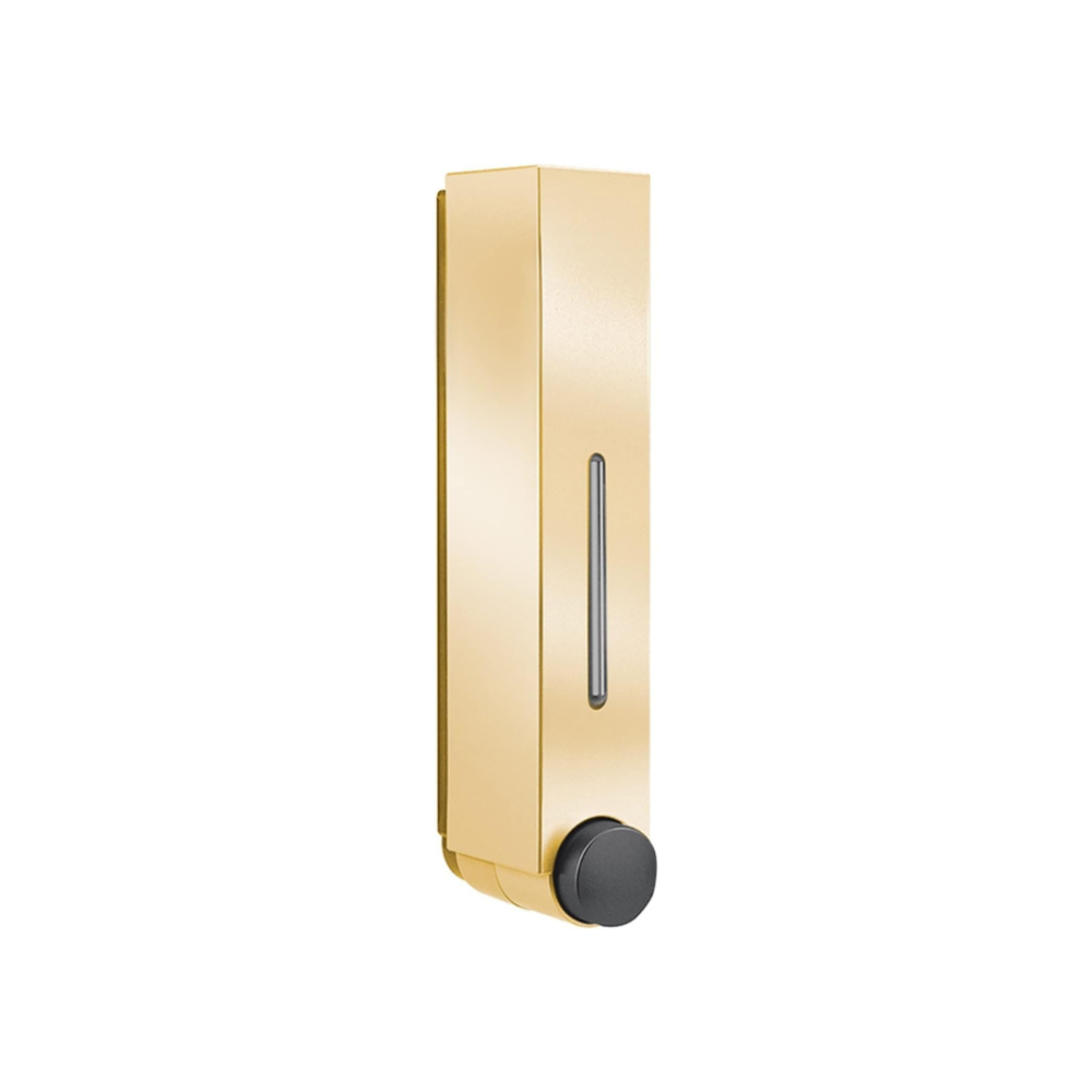 Manual Dish Soap Dispenser Wall Mounted Refillable Sturdy Convenient Lotion Container for Home, Bathroom, Kitchen, Restaurant, Single Head (gold) 400 ml