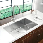 21x18x9 INCH Kitchen Sink, Stainless Steel, Handmade Single Bowl Kitchen Sink With Basket (Matte) Silver