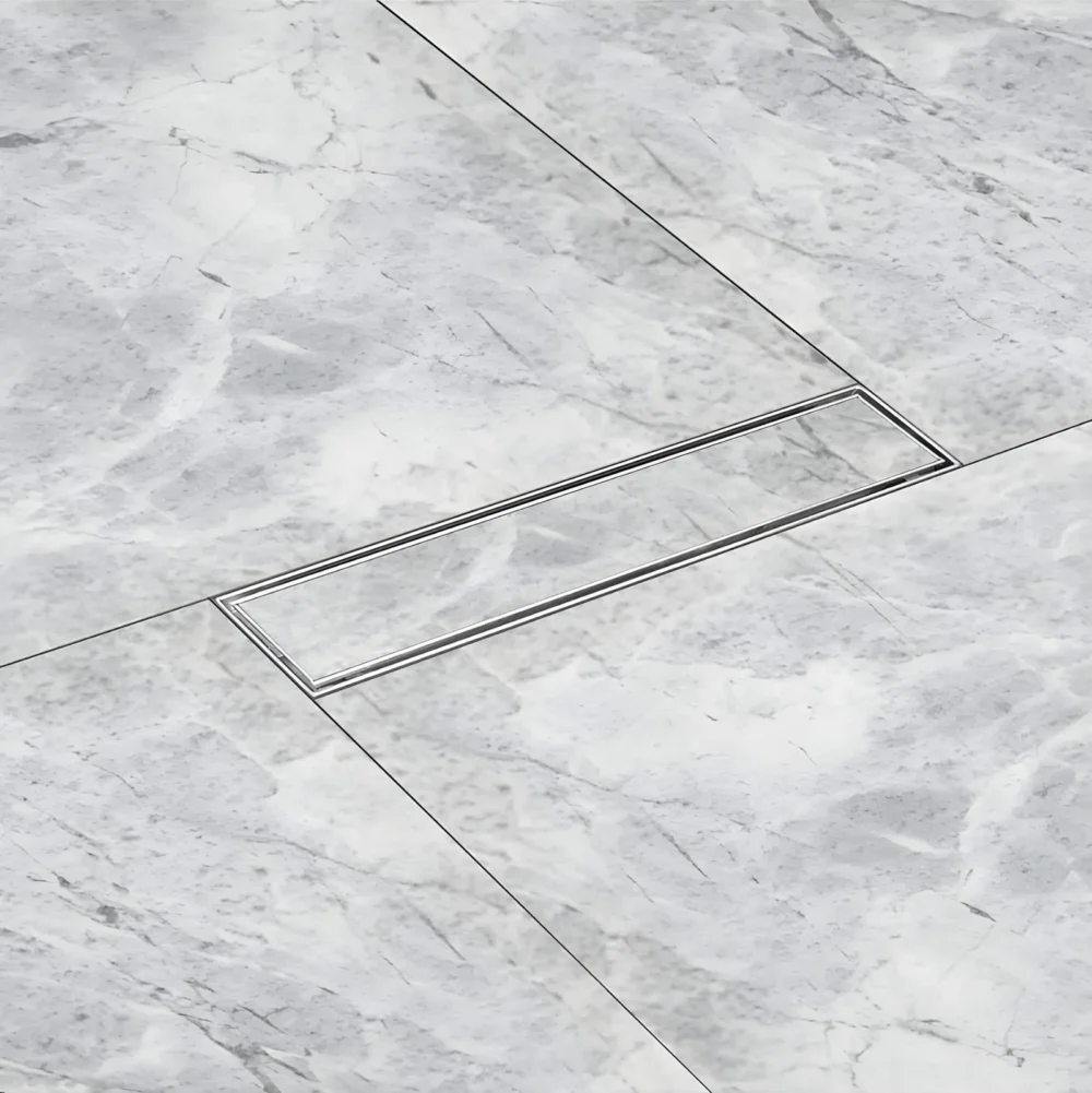 Tile Insert Shower Drain Channel 304 grade | 16 x 4 Inches Waste Water Floor Drain | 304 Stainless Steel Invisible |Cockroach Trap and Side Hole - Image 2