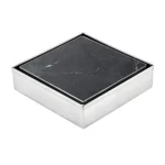 Tile Insert Floor Drain |Invisible Shower Drain Channel PREMIUM QUALITY SS 304 GRADE | 5 x 5 Inches Waste Water Floor Drain for 13mm Tile |Cockroach Trap (black)