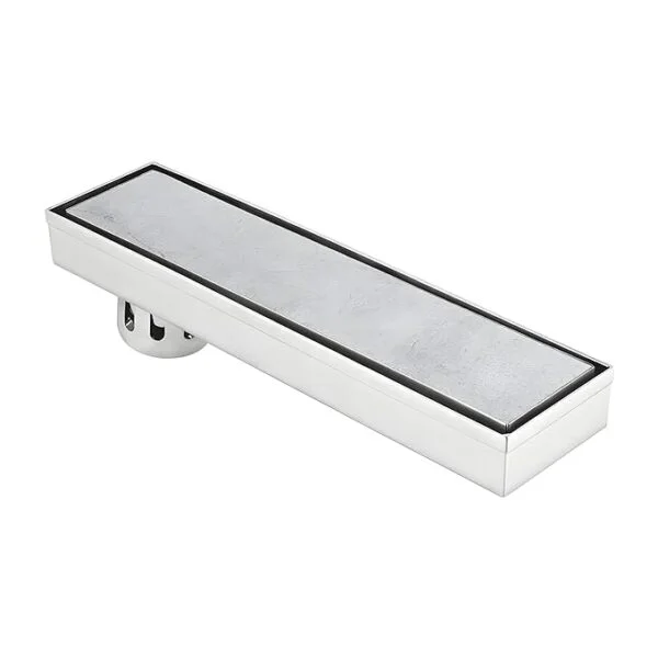 Tile Insert Shower Drain Channel | Waste Water Floor Drain for 13mm Tile | 304 Stainless Steel Invisible Cockroach Trap and Side Hole 24×4 Inches - 16"