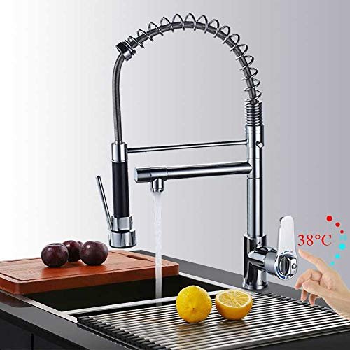 Kitchen Taps Sink Mixer Tap Brass 360 Degree Rotating Faucet hot and cold Matt Kitchen Sink Faucet countertop Installation Dual Handle Pull, Style 4